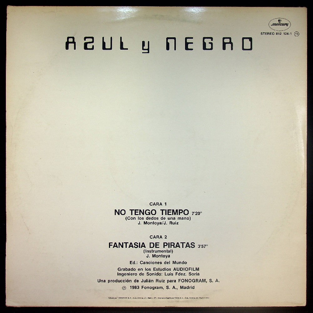 EBOND Azul Y Negro - No Tengo Tiempo (Con Los Dedos De Una Mano) Vinile V027009