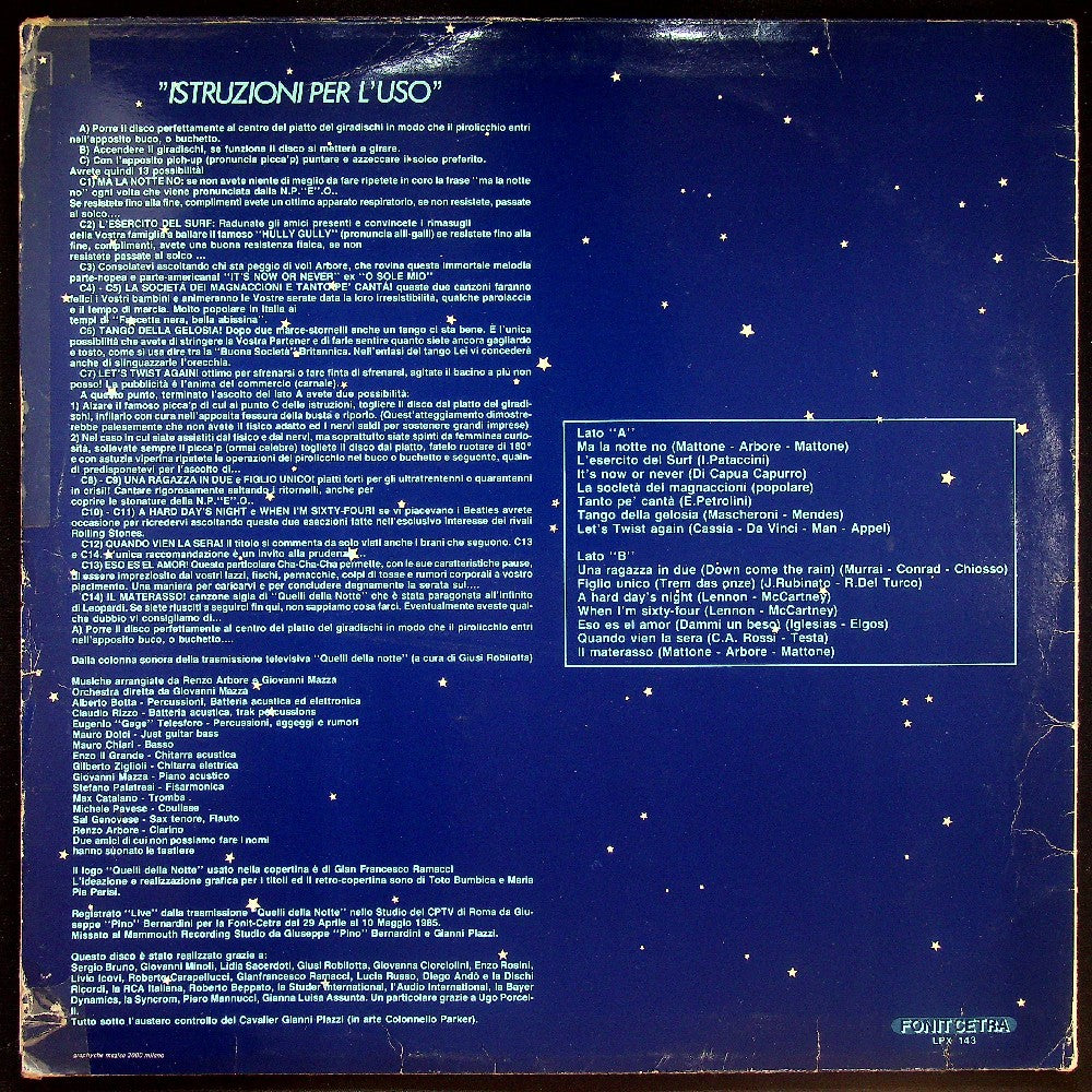 EBOND Renzo Arbore - Quelli Della Notte Vinile V027035