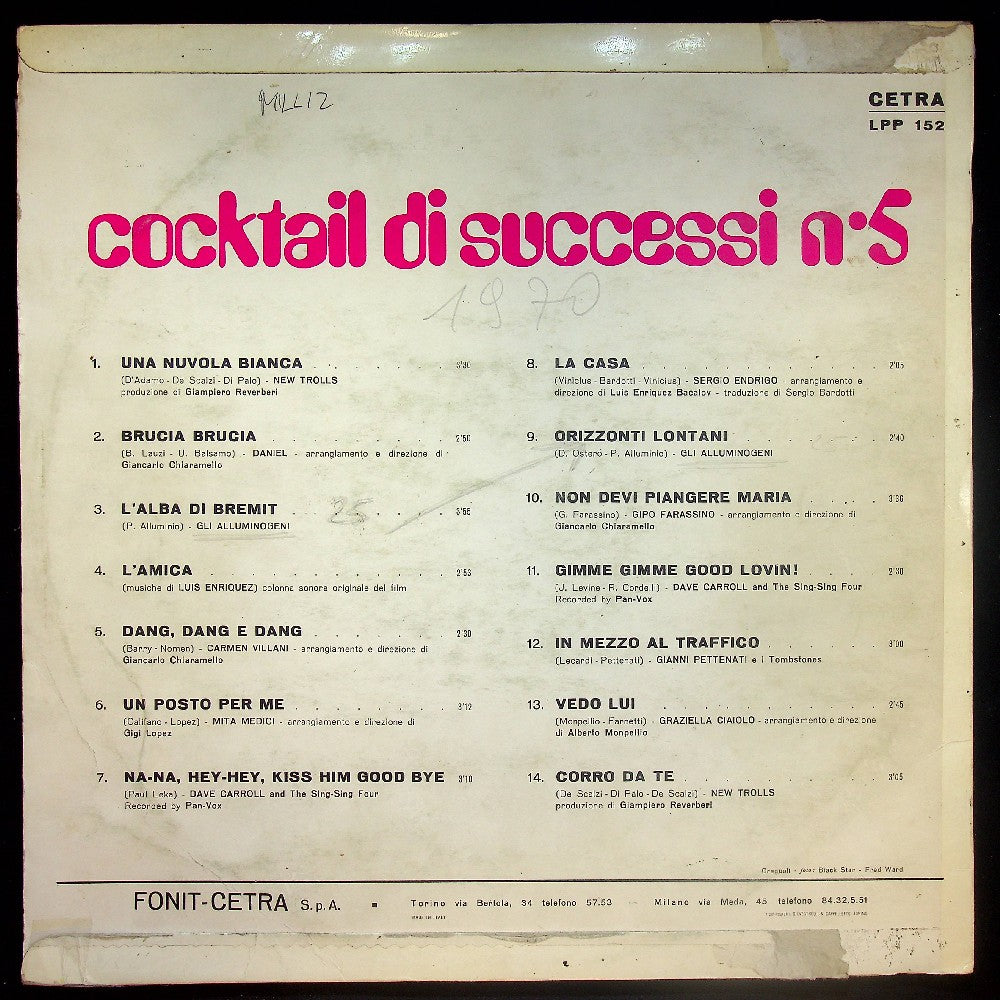 EBOND Various - Cocktail Di Successi N. 5 Vinile V027054