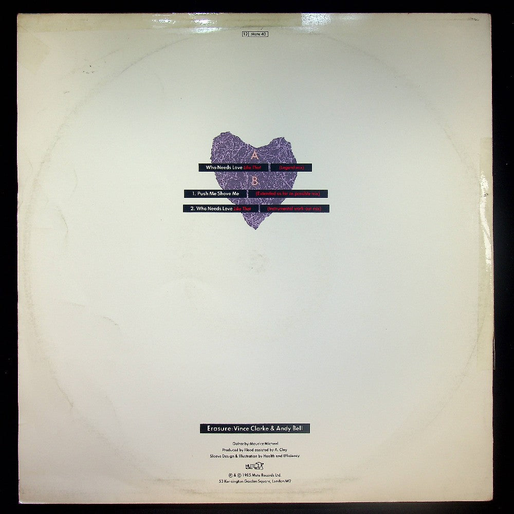 EBOND Erasure - Who Needs Love Like That Vinile V027092