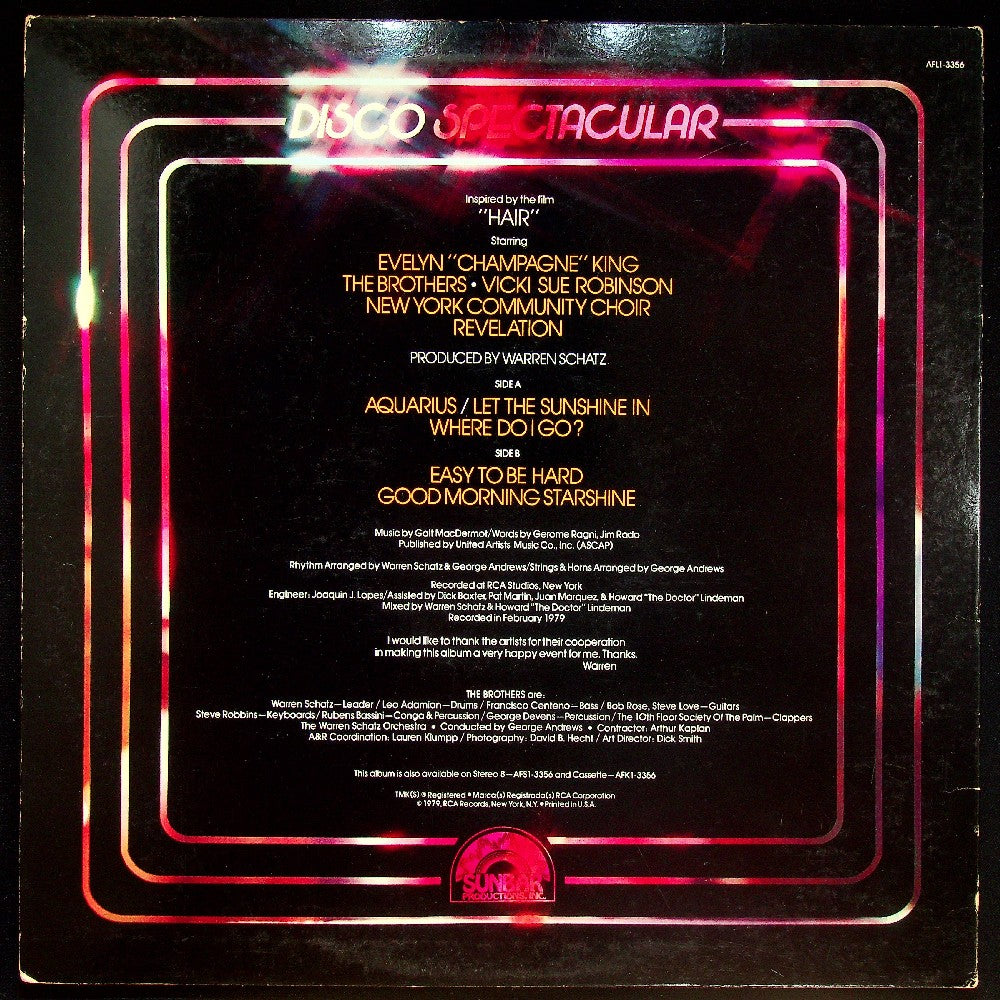 EBOND Evelyn 'Champagne' King - Disco Spectacular (Inspired By The Film 'Hair') Vinile V028077