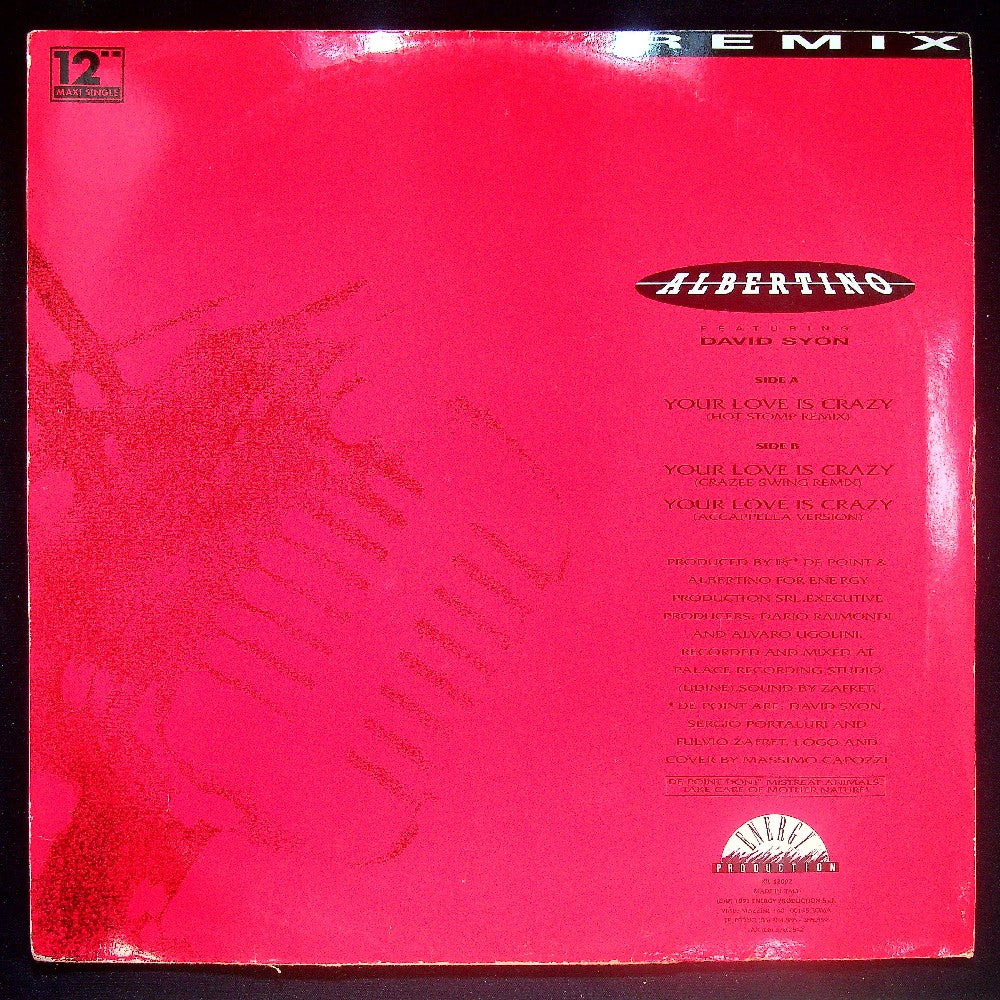 EBOND Albertino - Your Love Is Crazy (Remixes) Vinile V028121