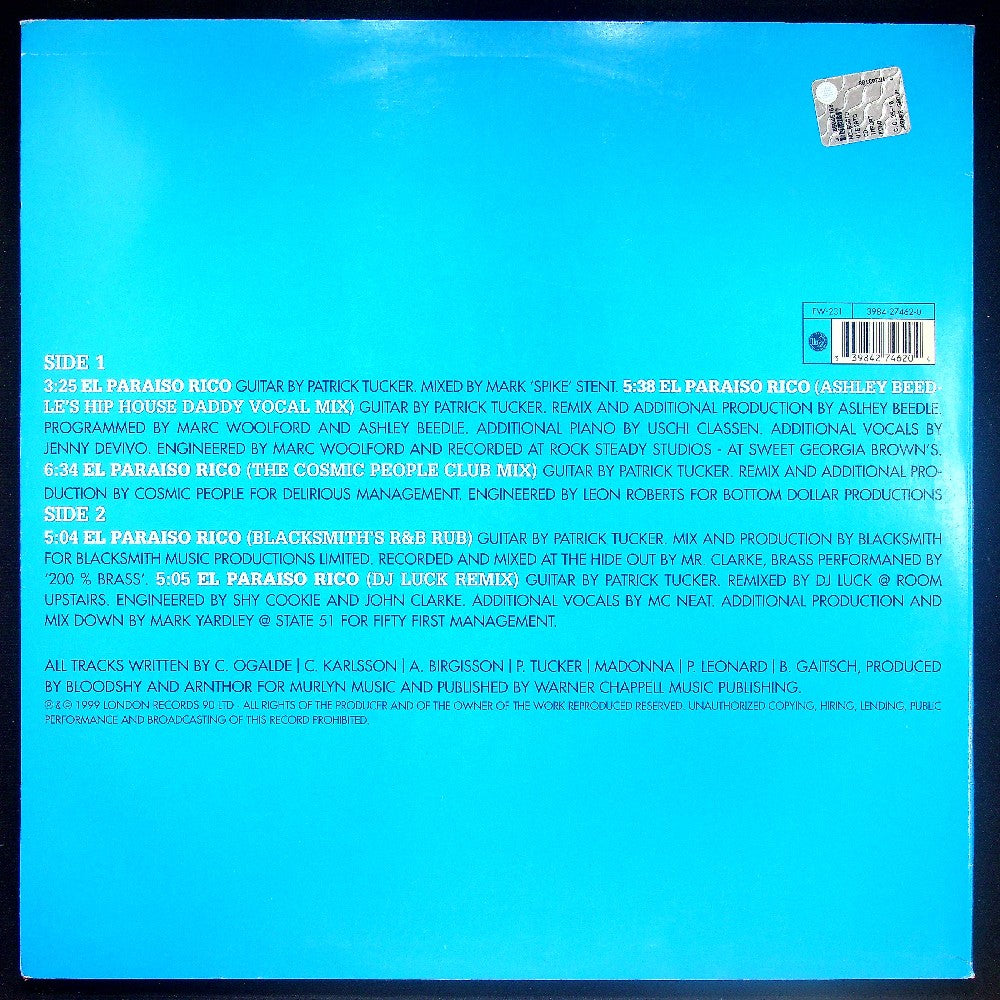 EBOND Deetah - El Paraiso Rico Vinile V029075