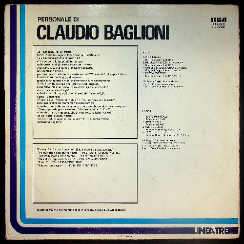 EBOND Claudio Baglioni - Personale Di Claudio Baglioni Vinile V030064