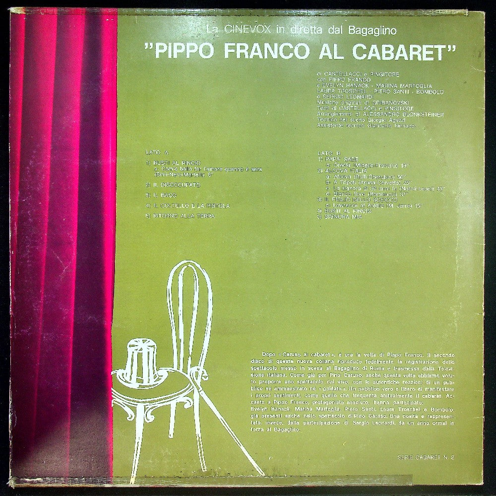 EBOND Pippo Franco - Pippo Franco Al Cabaret Vinile V031039