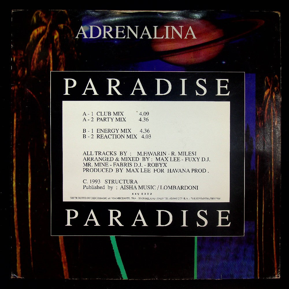 EBOND Adrenalina - Paradise Vinile V032125