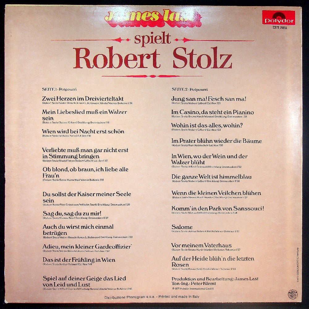 EBOND James Last - James Last Spielt Robert Stolz Vinile V033111