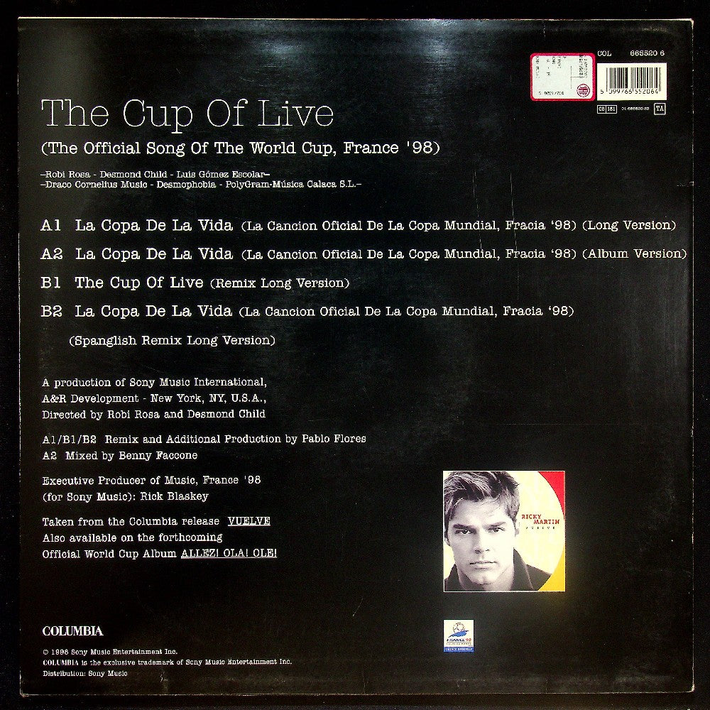 EBOND Ricky Martin - La Copa De La Vida (La Cancion Oficial De La Copa Mundial, Francia '98) Vinile V034087