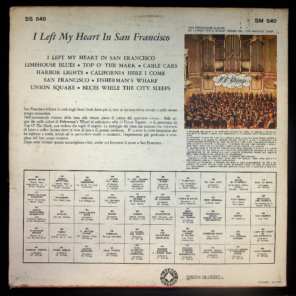 EBOND 101 Strings - I Left My Heart In San Francisco Vinile V035026