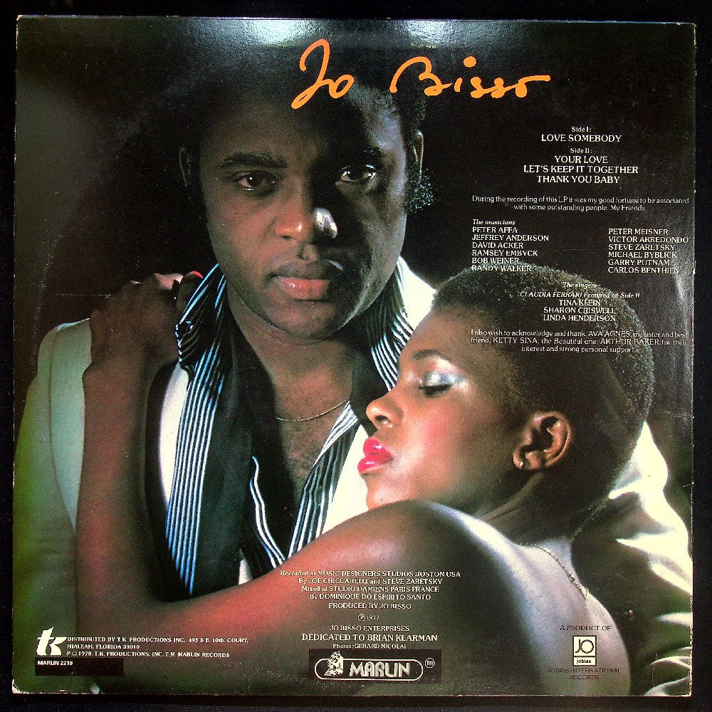 EBOND Jo Bisso - Love Somebody Vinile V035068