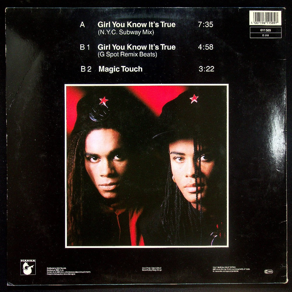 EBOND Milli Vanilli - Girl You Know It's True (N.Y.C. Subway Mix) Vinile V035076