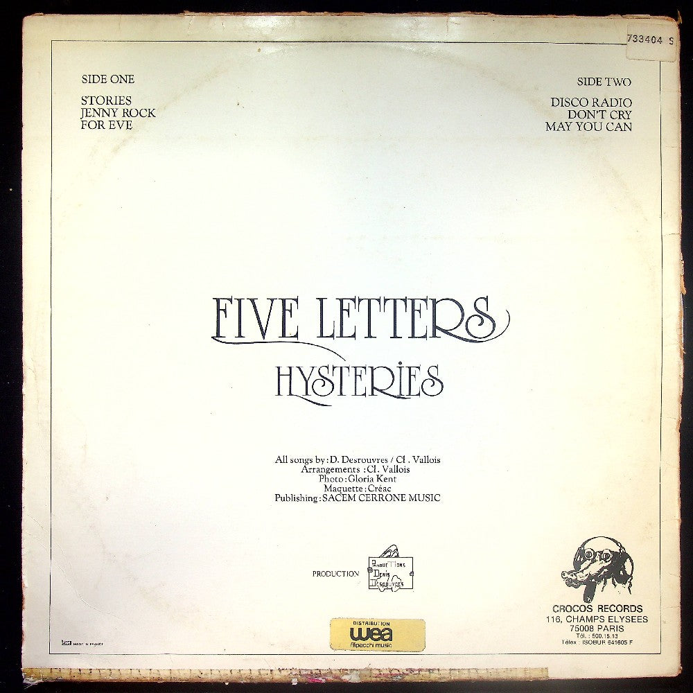 EBOND Five Letters - Hysteries Vinile V035079
