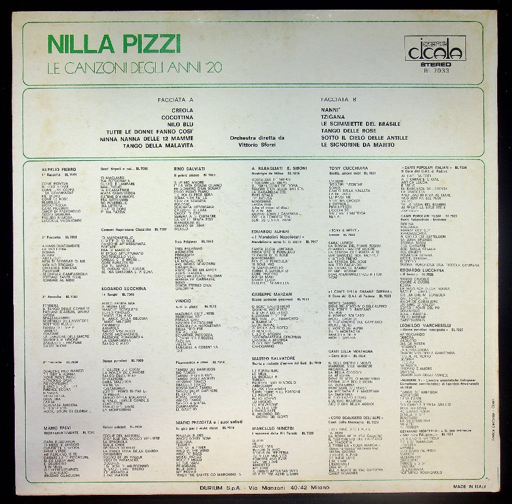 EBOND Nilla Pizzi - Le Canzoni Degli Anni '20 Vinile V036133