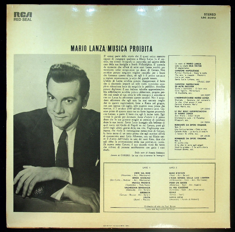 EBOND Mario Lanza - Musica Proibita Vinile V036134