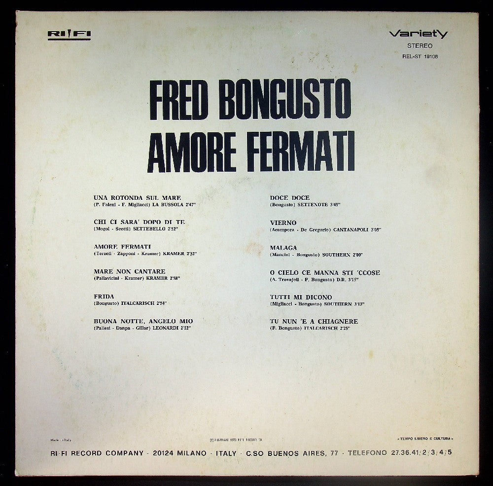 EBOND Fred Bongusto - Amore Fermati Vinile V036138
