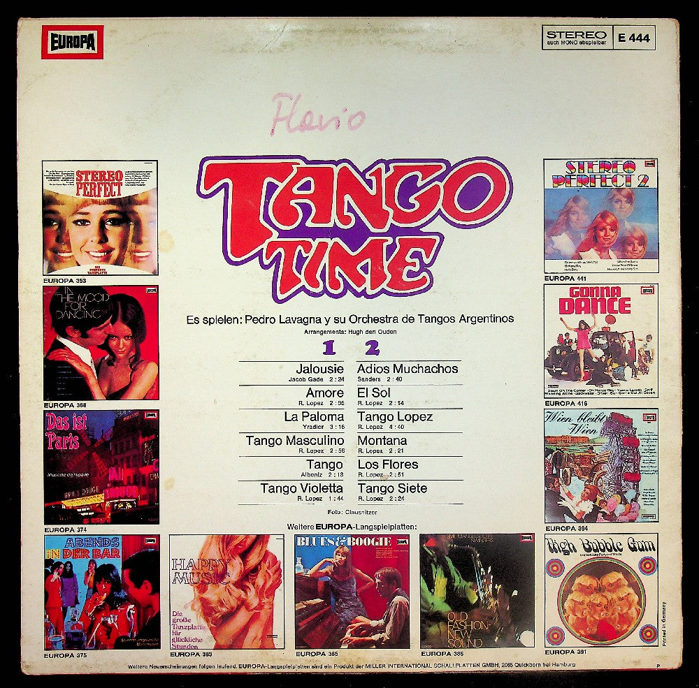 EBOND Pedro Lavagna Y Su Orchestra De Tangos Argentinos - Tango Time Vinile V037070
