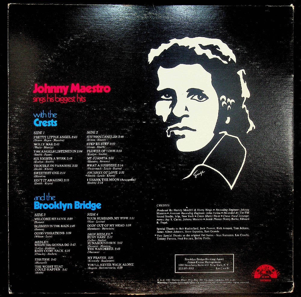 EBOND Johnny Maestro - Johnny Maestro Sings His Biggest Hits With The Crests And The Brooklyn Bridge Vinile V037076