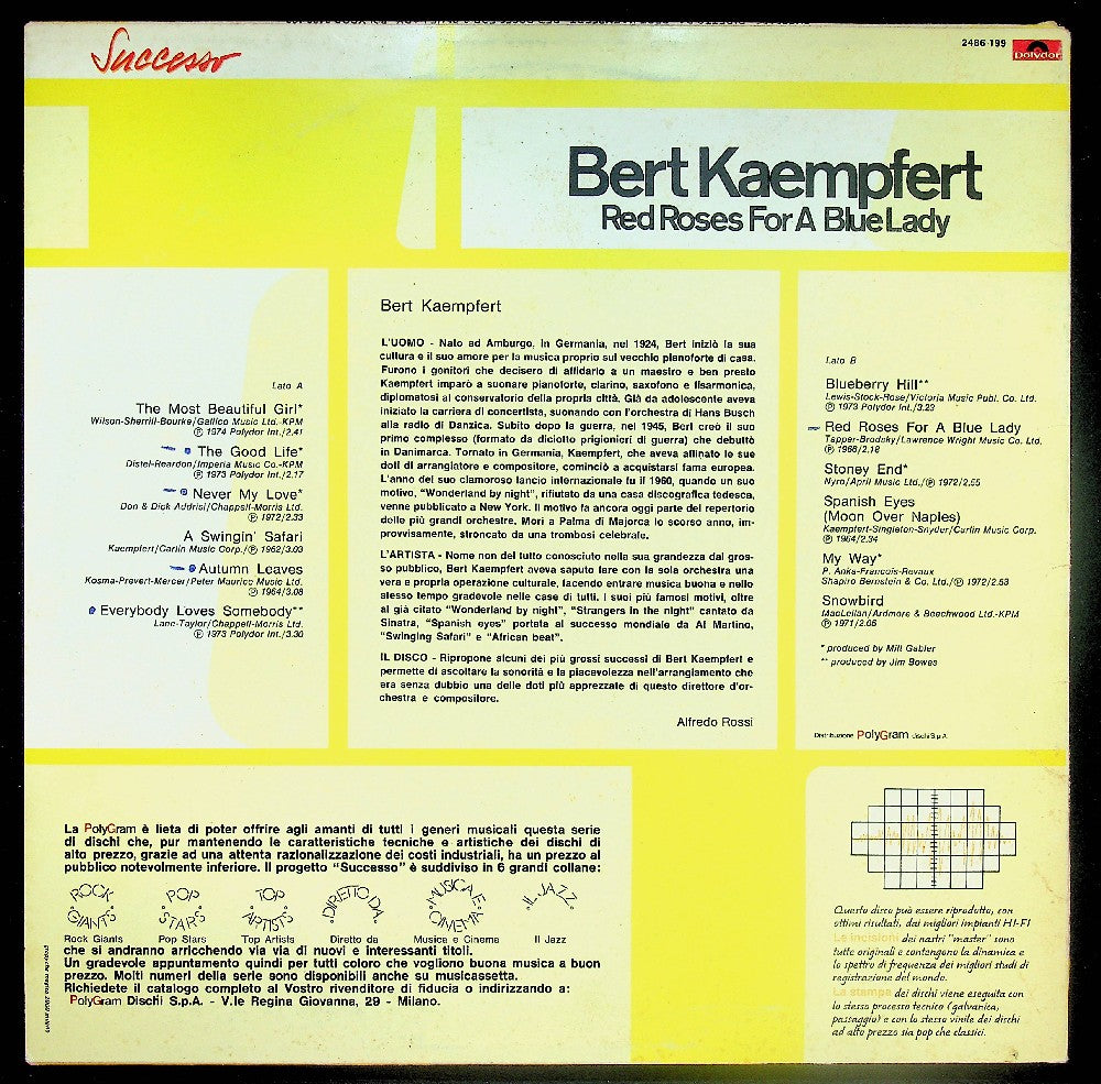 EBOND Bert Kaempfert - Red Roses For A Blue Lady Vinile V037092