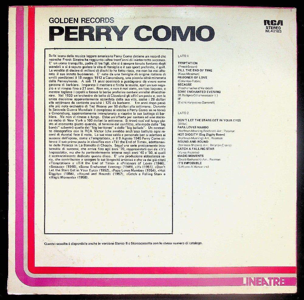 EBOND Perry Como - Golden Records Vinile V039046