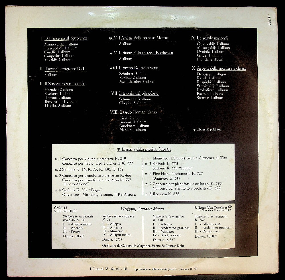 EBOND Mozart - Sinfonie K.16, K.17, K.130, K.162 Vinile V039071