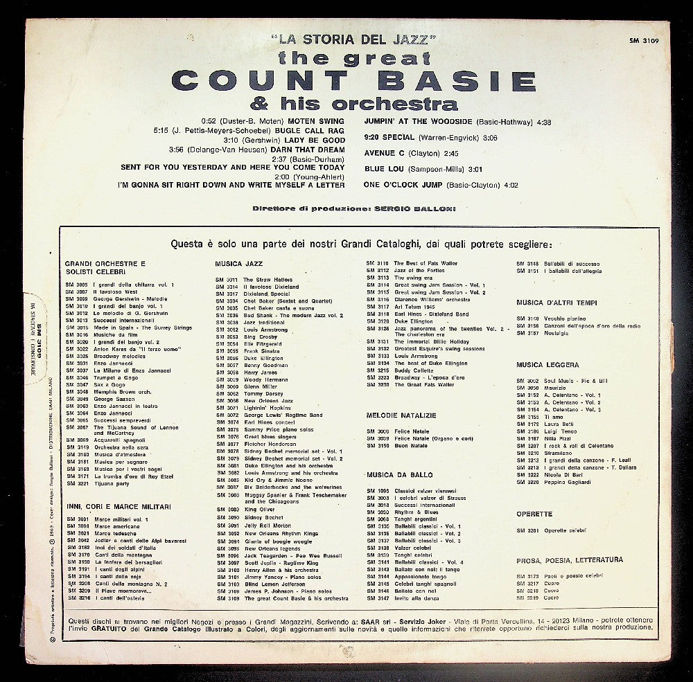 EBOND Count Basie & His Orchestra - The Great Count Basie & His Orchestra Vinile V039118