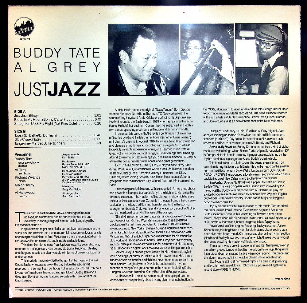 EBOND Buddy Tate - Just Jazz Vinile V041082