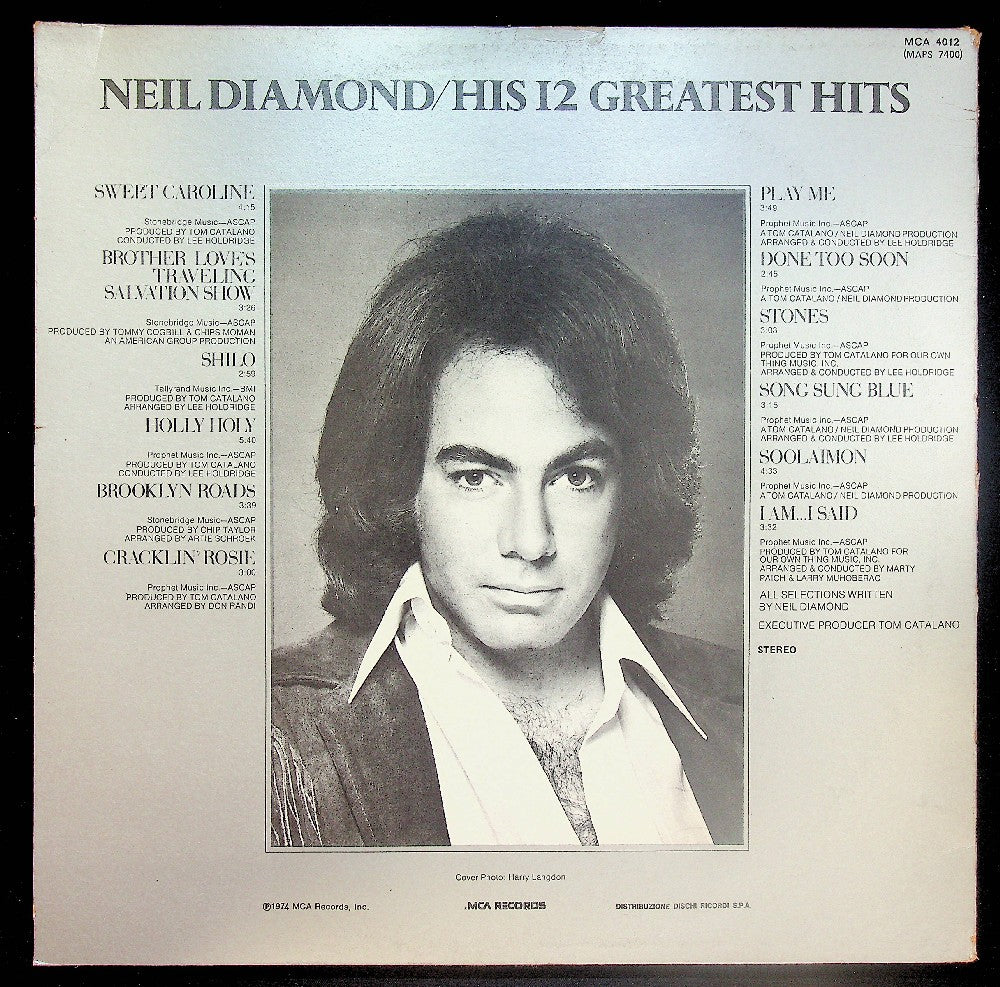 EBOND Neil Diamond - His 12 Greatest Hits Vinile V041093