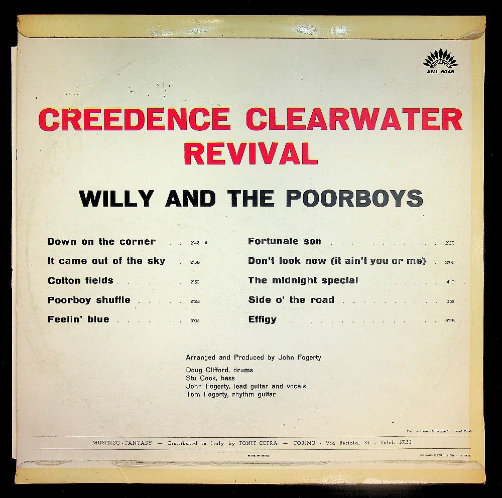 EBOND Creedence Clearwater Revival - Willy And The Poor Boys Vinile V042087