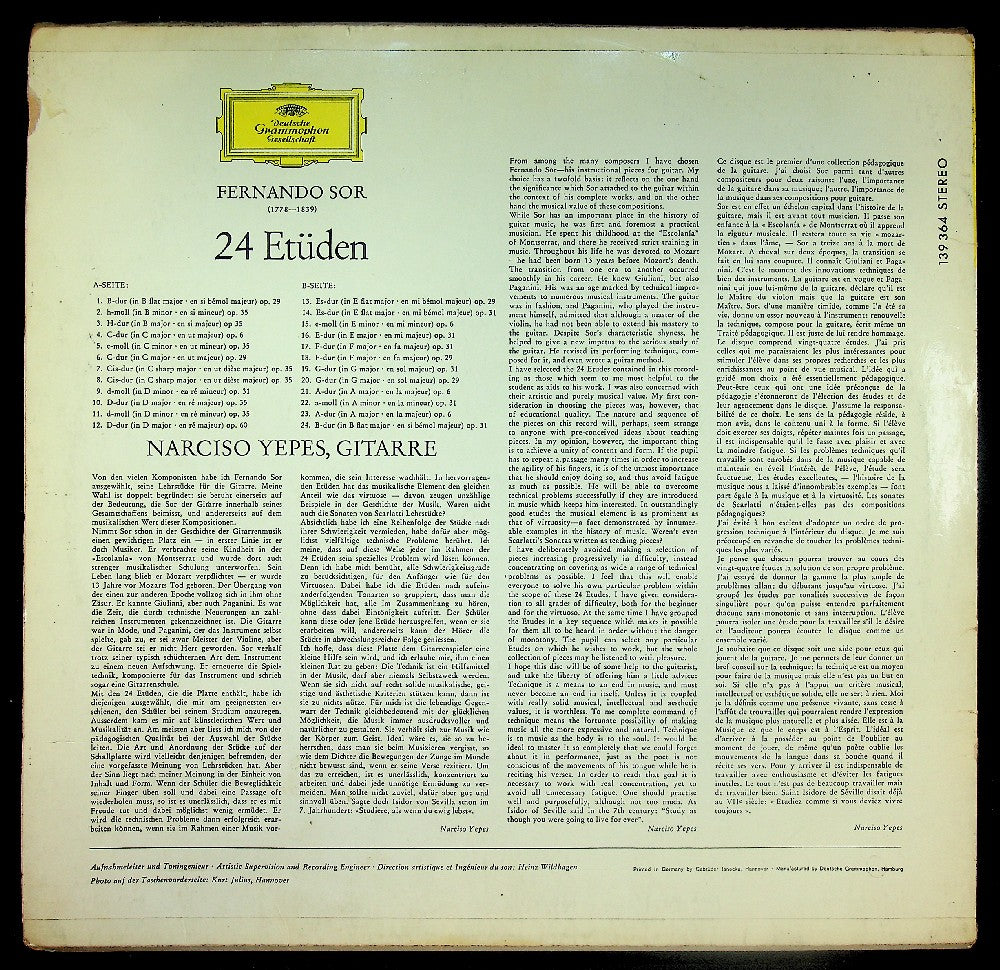 EBOND Fernando Sor - 24 Etuden Vinile V042130