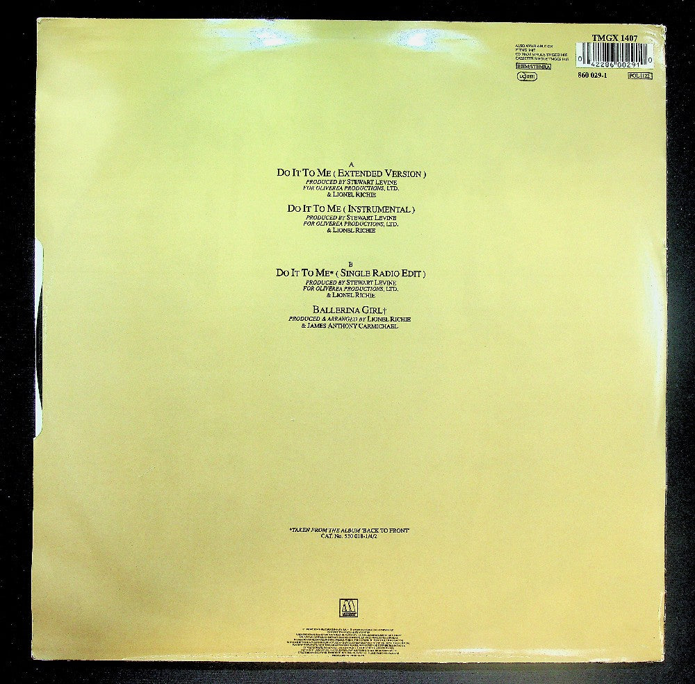 EBOND Lionel Richie - Do It To Me Vinile V042148