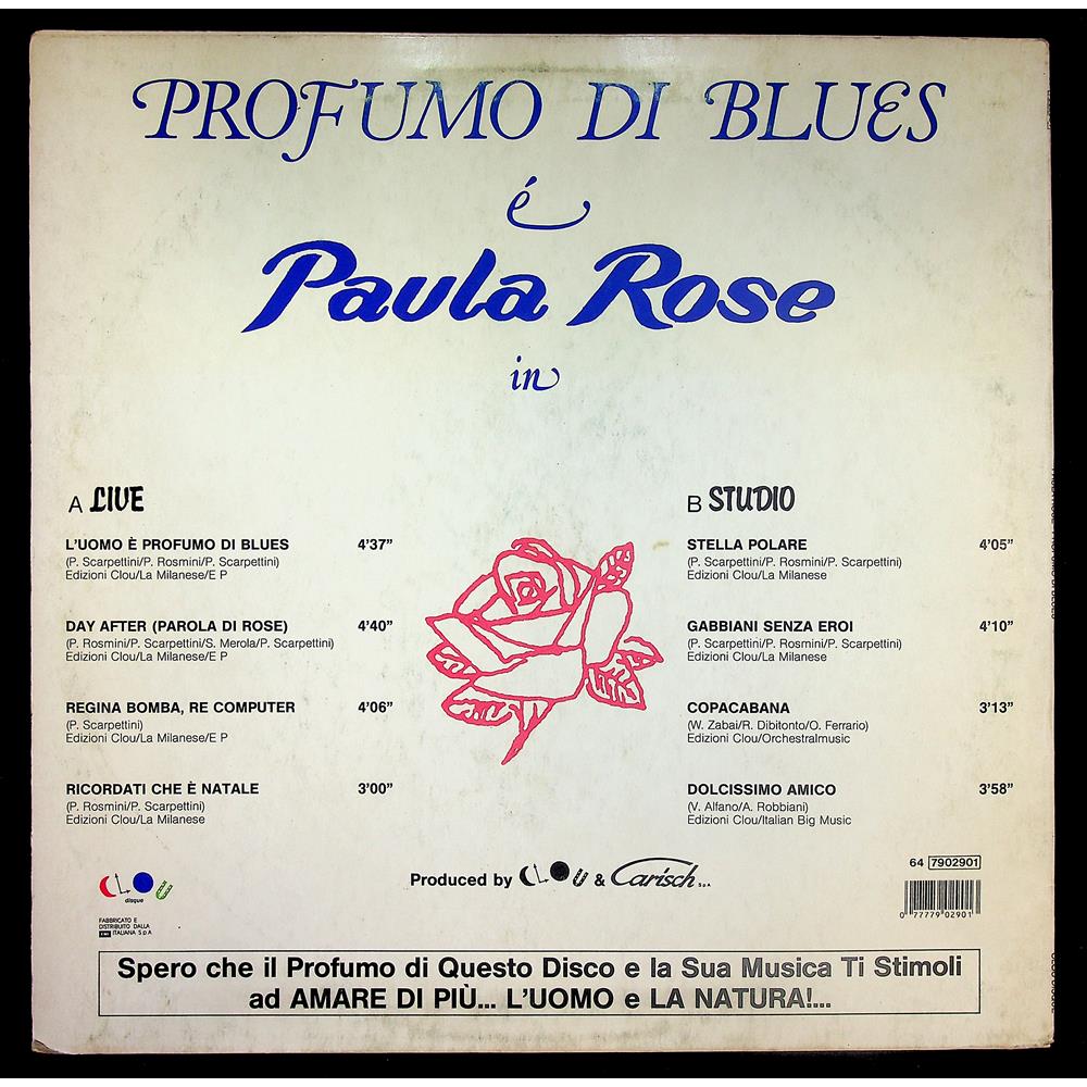 EBOND Paula Rose - Profumo Di Blues Vinile V043134