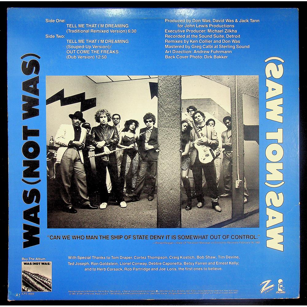 EBOND Was (Not Was) - Tell Me That I'm Dreaming / Out Come The Freaks (Dub) Vinile V044132