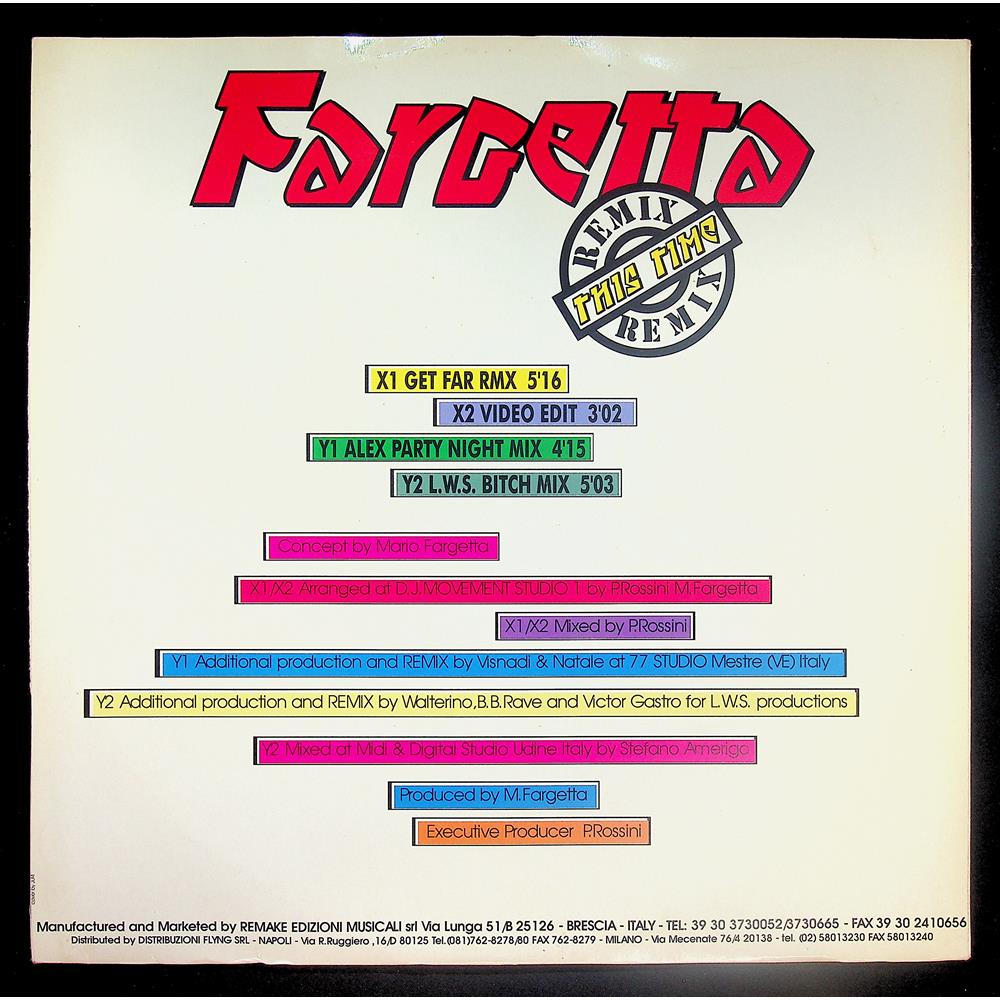 EBOND Fargetta - This Time Sexy Night Remix Vinile V045092