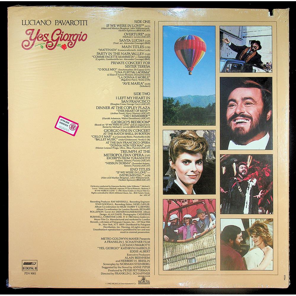 EBOND Luciano Pavarotti - Yes, Giorgio - Sigillato Vinile V045110