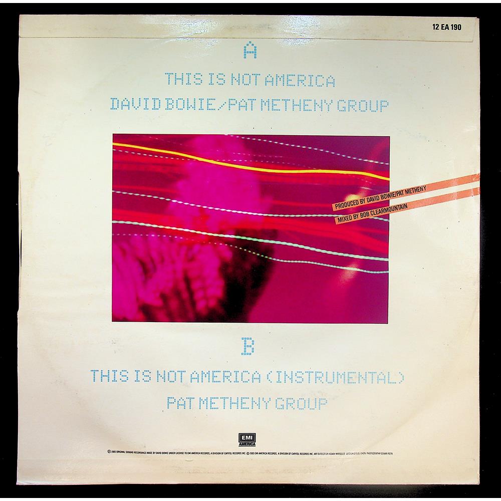EBOND David Bowie - This Is Not America (Theme From The Original Motion Picture, The Falcon And The Snowman) Vinile V046106