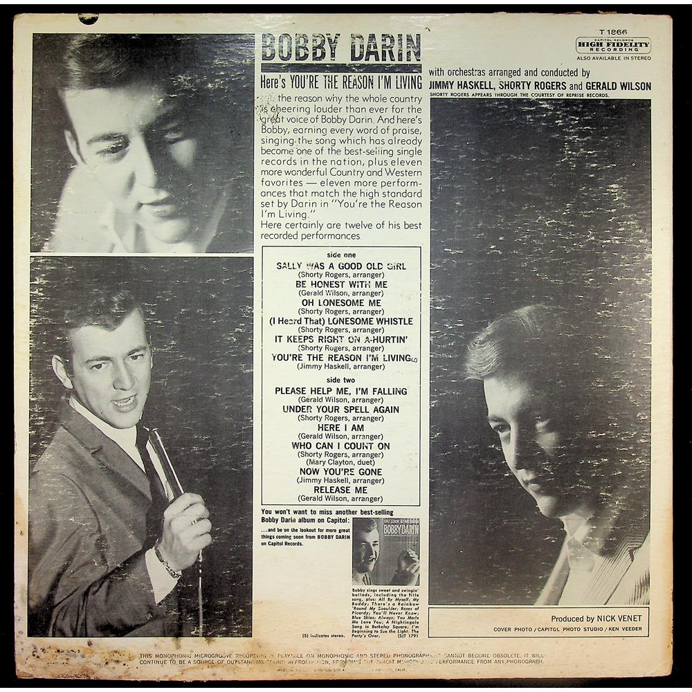 EBOND Bobby Darin - You're The Reason I'm Living Vinile V046128