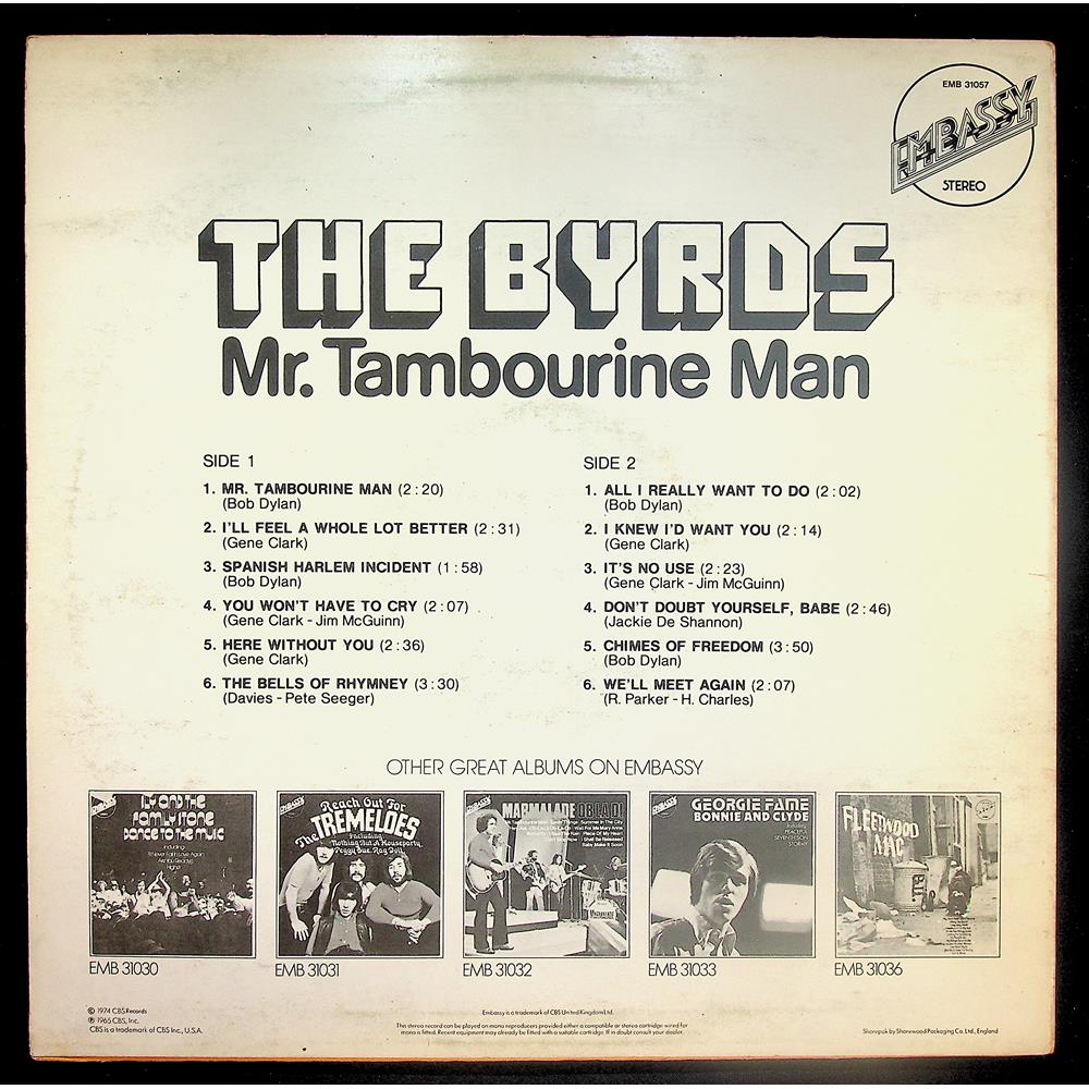 EBOND The Byrds - Mr. Tambourine Man Vinile V047049