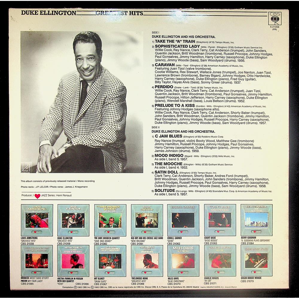 EBOND Duke Ellington - Greatest Hits Vinile V047051