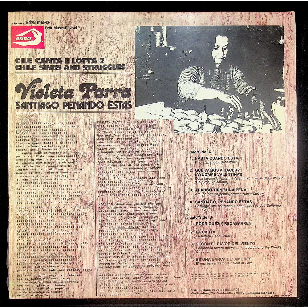 EBOND Violeta Parra - Santiago Penando Estas Vinile V047060