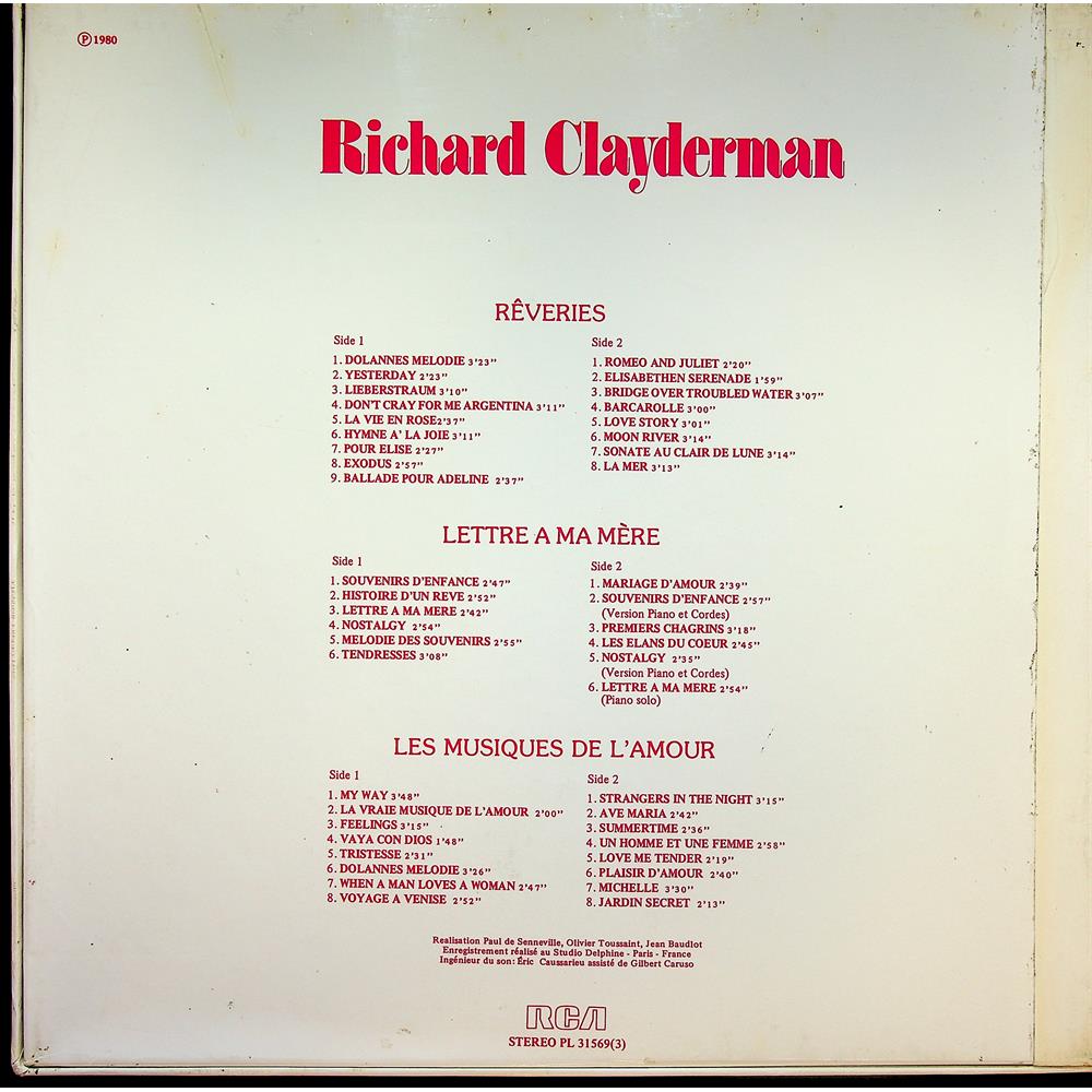 EBOND Richard Clayderman - 3 Disques D'Or Vinile V047146