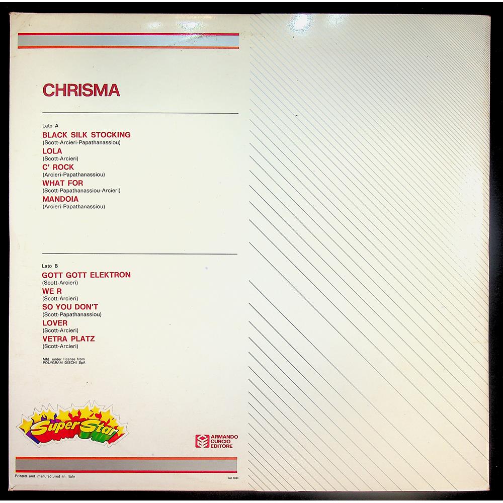 EBOND Chrisma - Chrisma Vinile V048031