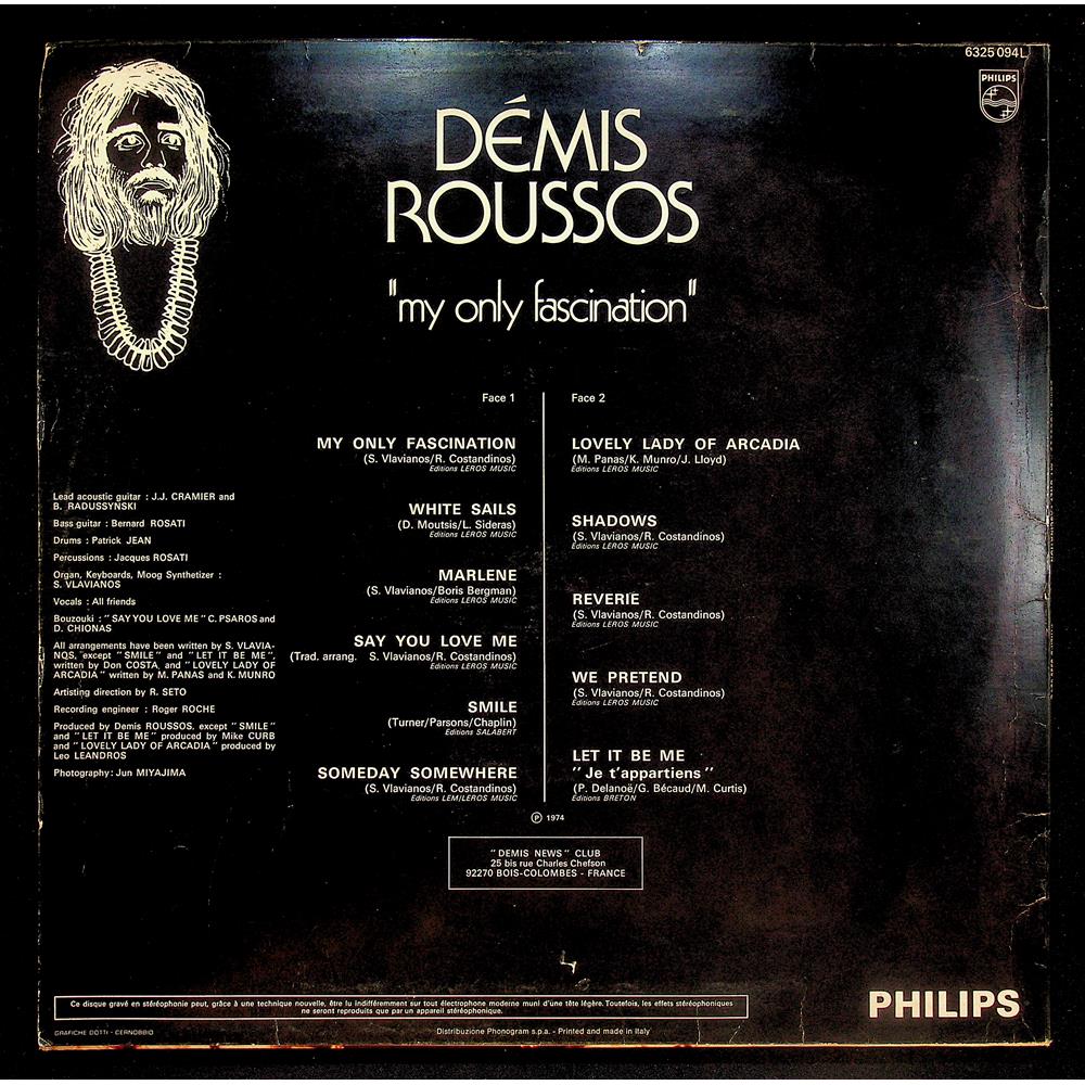 EBOND Demis Roussos - My Only Fascination Vinile V048089