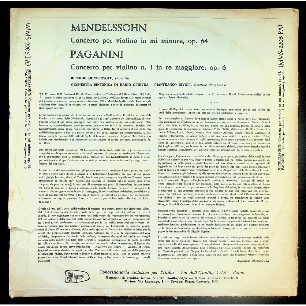 EBOND Mendelssohn - Concerto Per Violino In Mi Minore, Op. 64 Vinile V048121