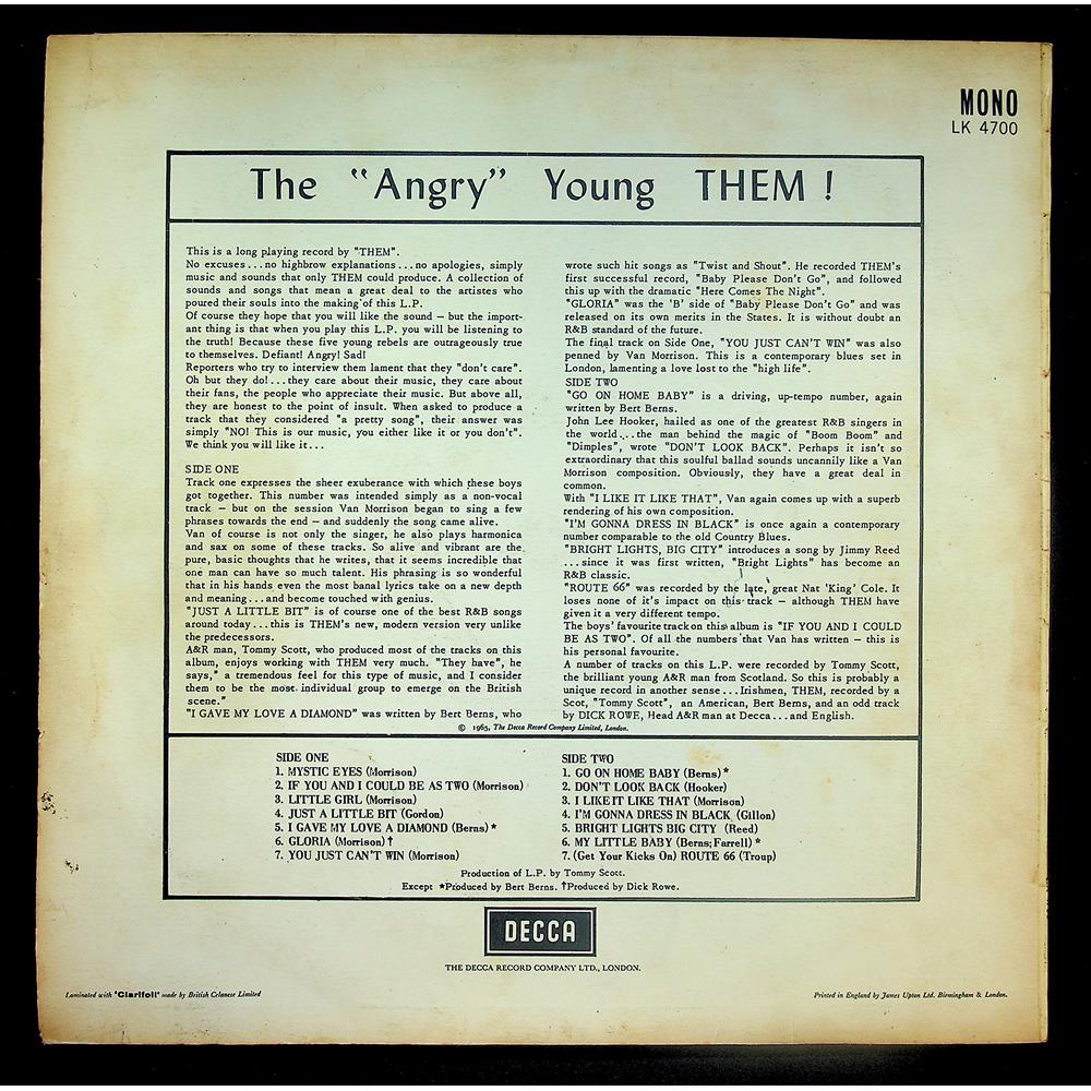 EBOND Them - The 'Angry' Young Them! Vinile V048133
