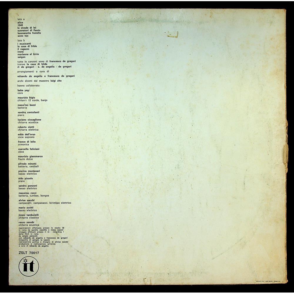 EBOND Francesco De Gregori - Alice Non Lo Sa Vinile V048139