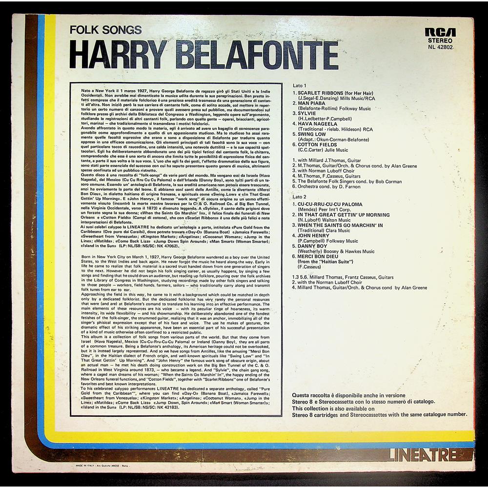 EBOND Harry Belafonte - Folk Songs Vinile V049051