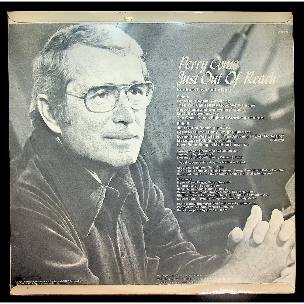 EBOND Perry Como - Just Out Of Reach Vinile V049064