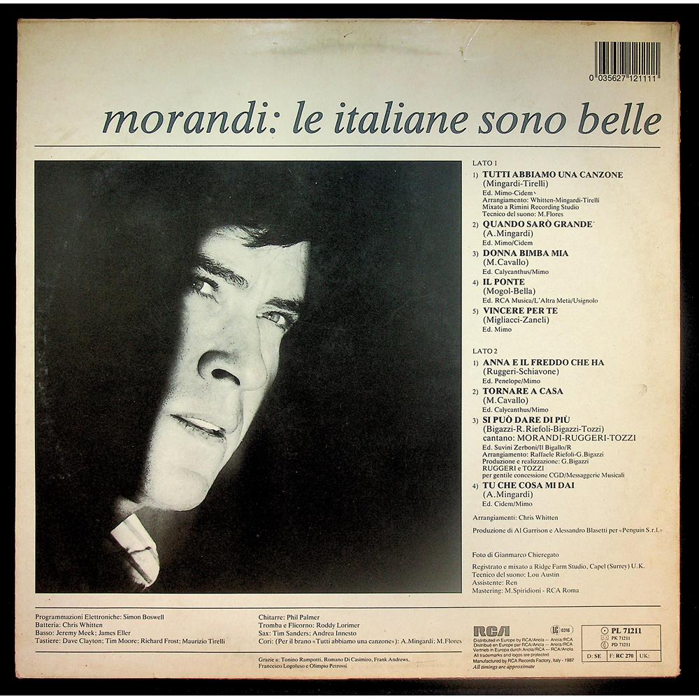 EBOND Gianni Morandi - Le Italiane Sono Belle Vinile V049083