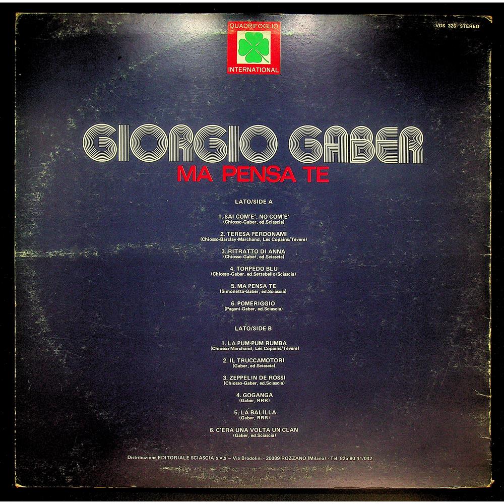 EBOND Giorgio Gaber - Ma Pensa Te Vinile V049130