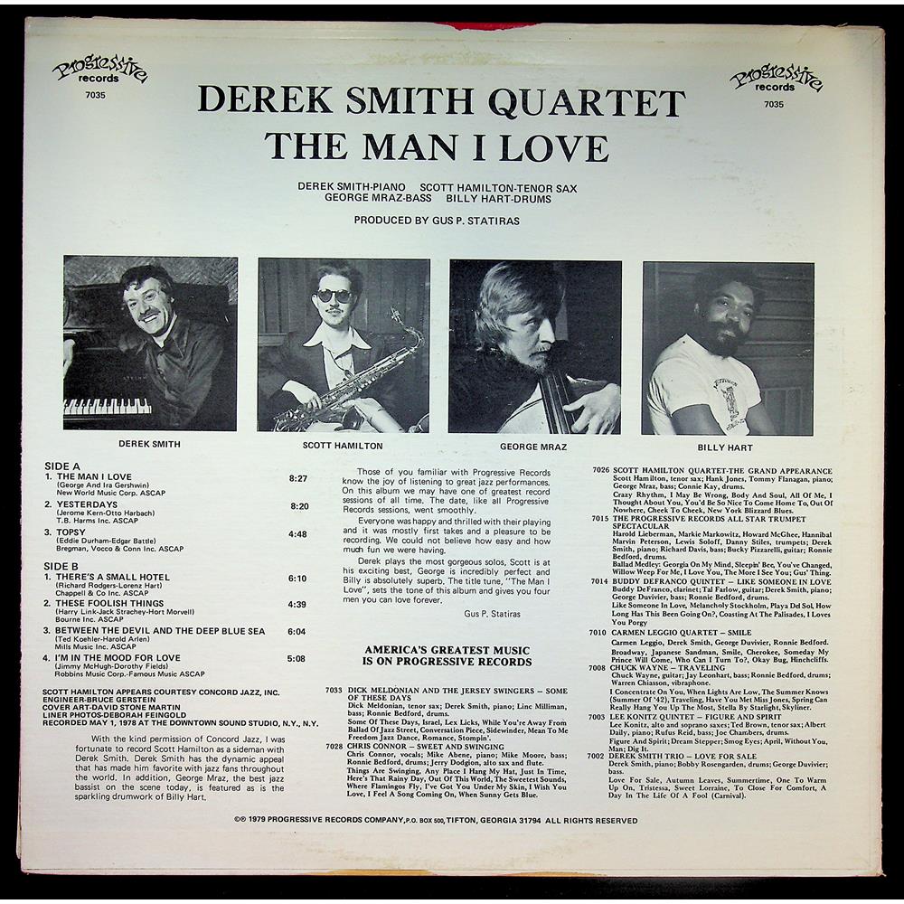 EBOND Derek Smith Quartet - The Man I Love Vinile V050021